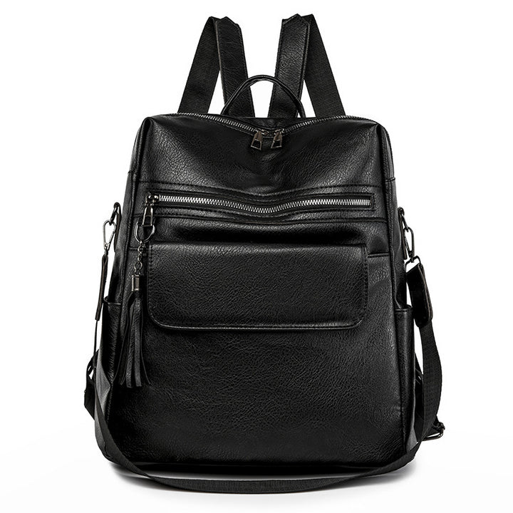 Multi-Functional Faux Leather Backpack Stornfield