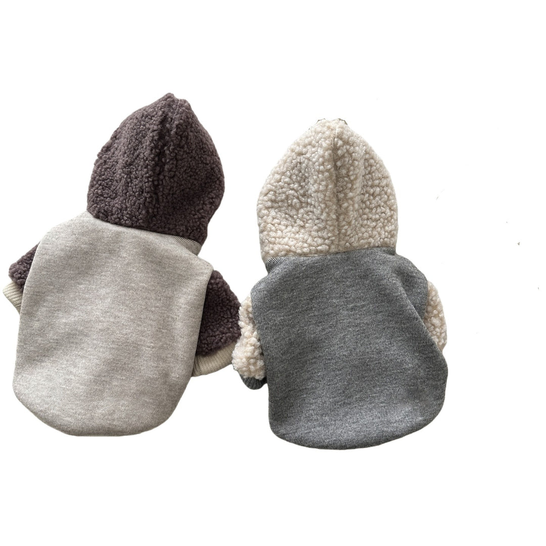 Sherpa Lined Hoodie Dog Sweater with Removable Plush Booties