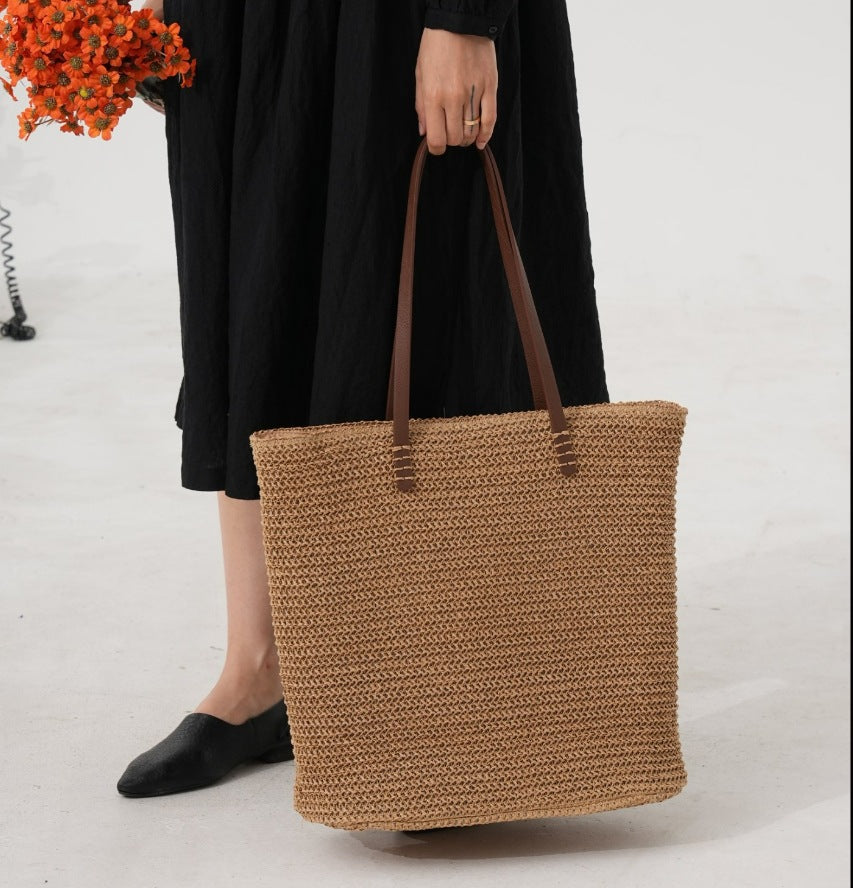 Spacious Handbag Made of High-Quality Woven Natural Material Stornfield