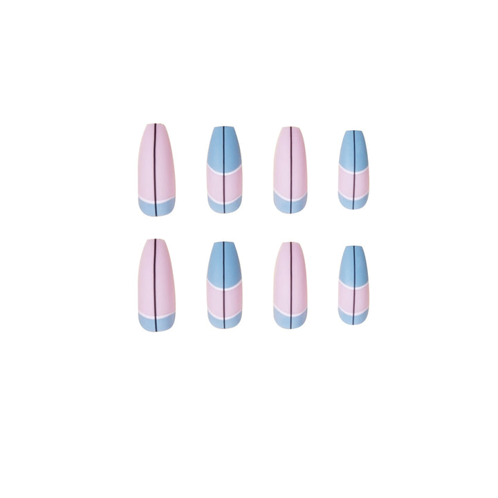 Trendy Stiletto Nails with Geometric Design Stornfield