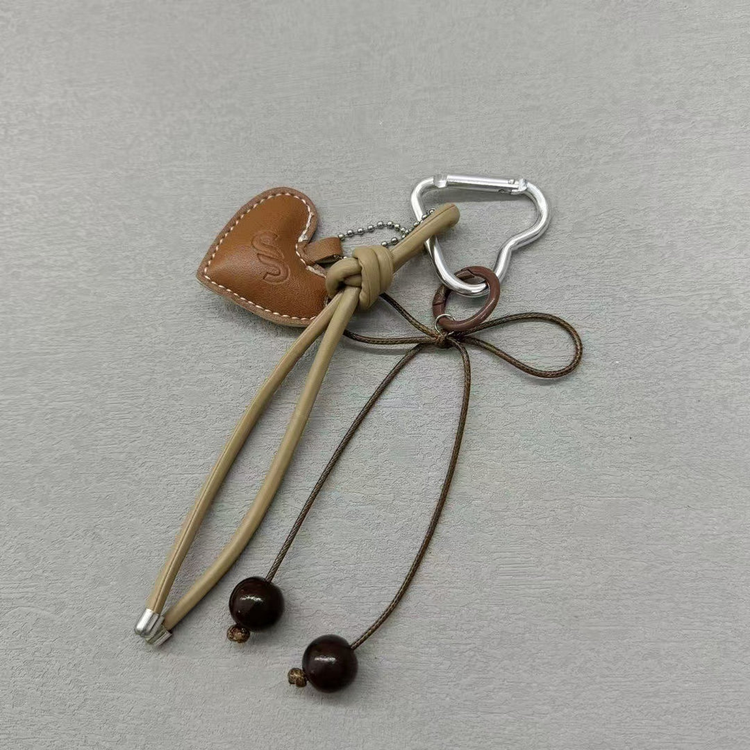 Leather Heart Charm Keychain Stornfield
