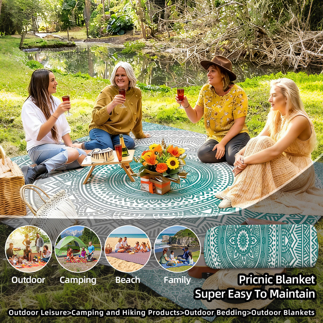 Mandala Design Beach Mat Stornfield