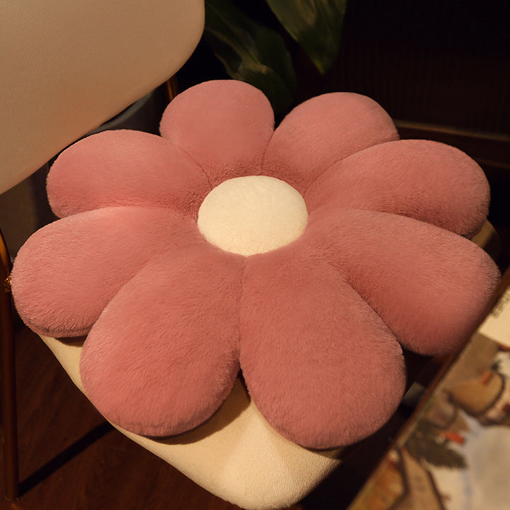 Plush seat cushion in flower shape Stornfield