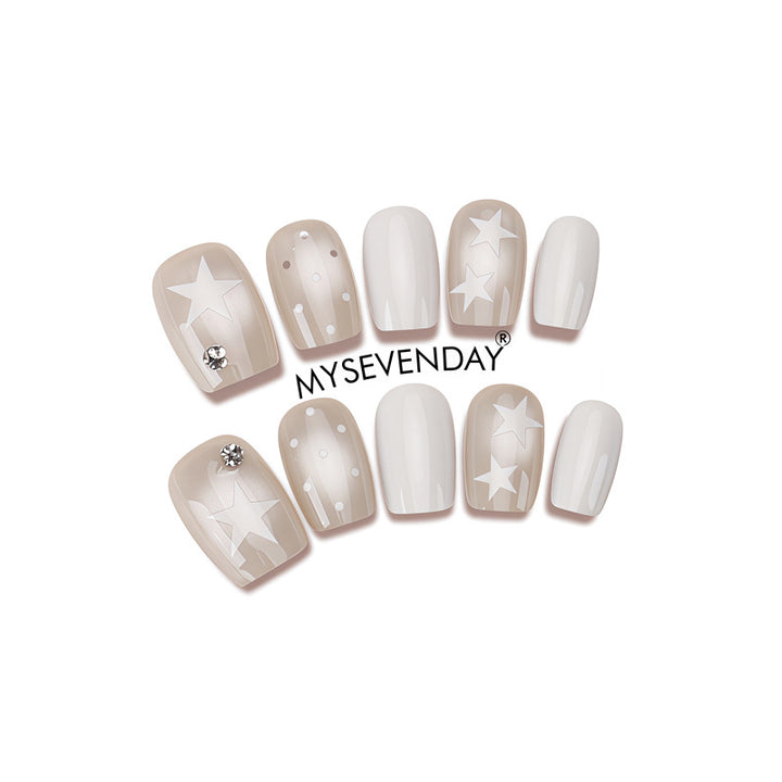 Decorative Star-Themed Press-On Nails Stornfield
