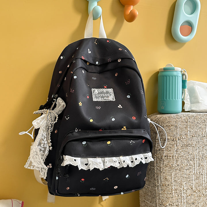 Decorative Floral-Embellished Backpack Stornfield