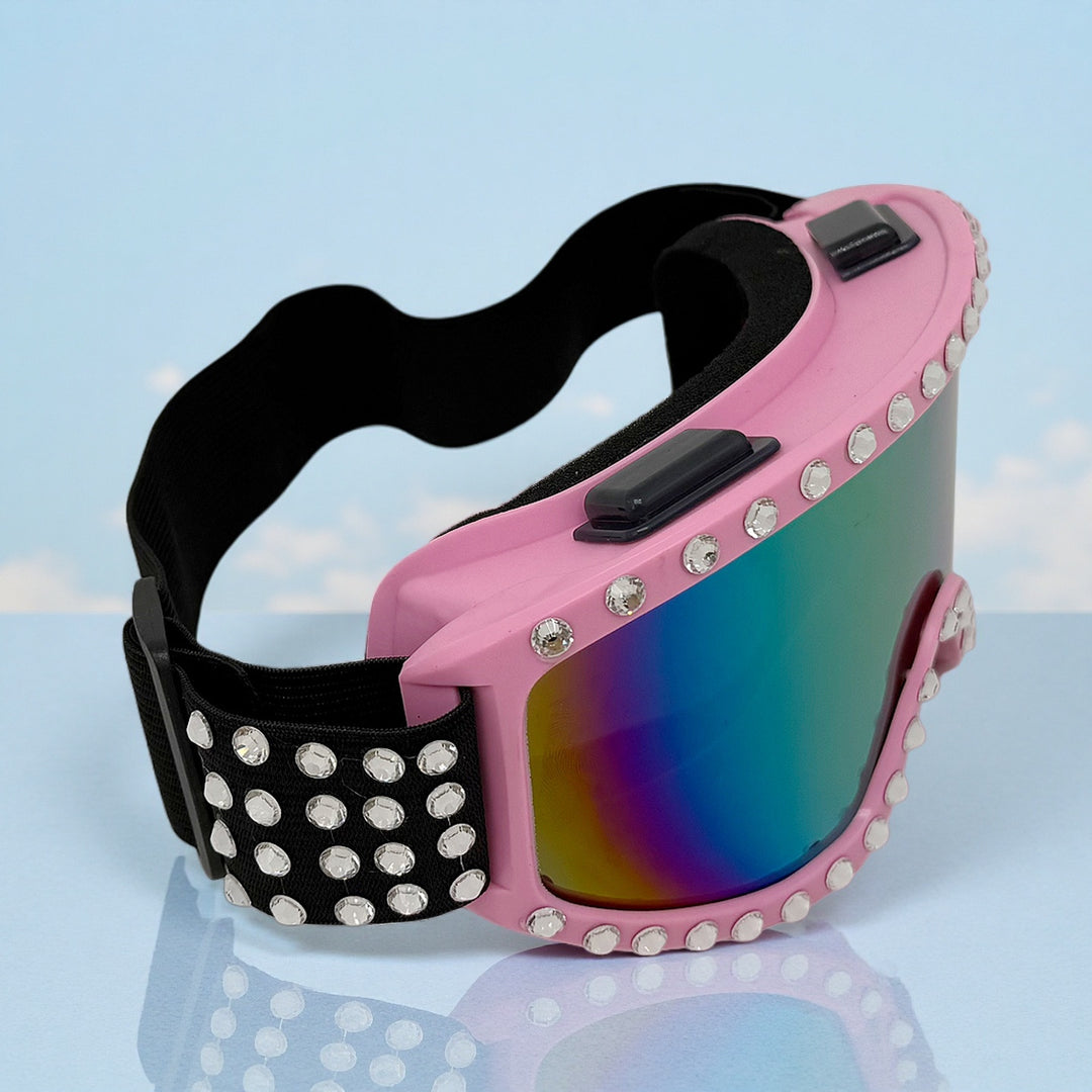Women's fashionable ski goggles with glittering decorations Stornfield
