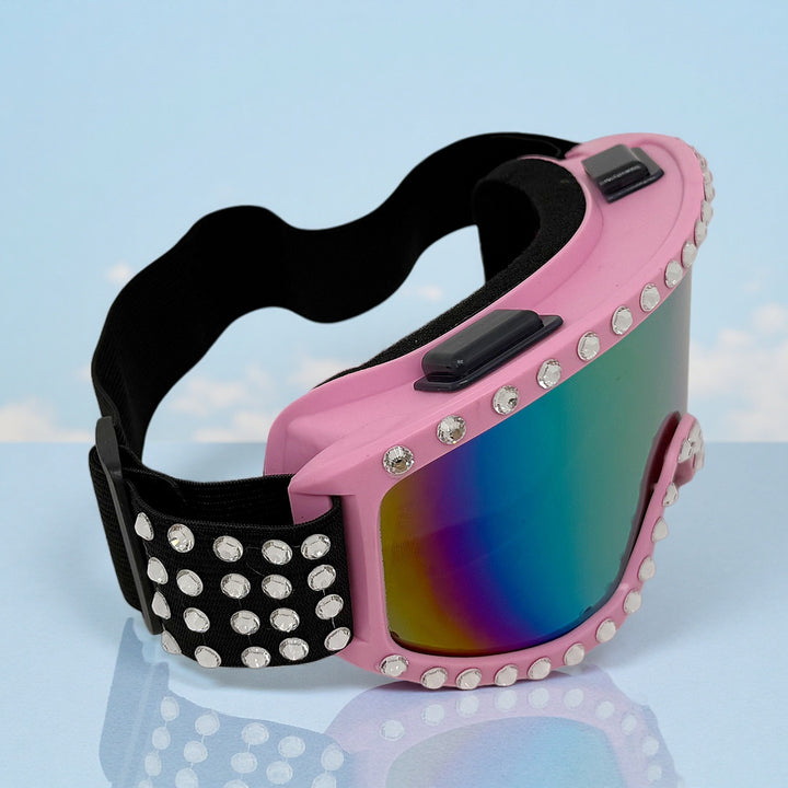 Women's fashionable ski goggles with glittering decorations Stornfield