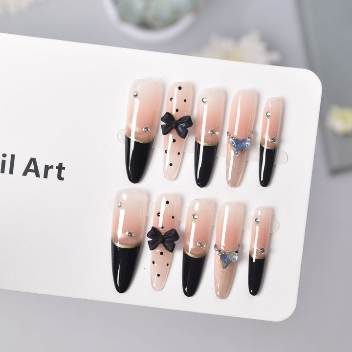 Elegant Pointed Tip Press-On Nail Extensions Stornfield