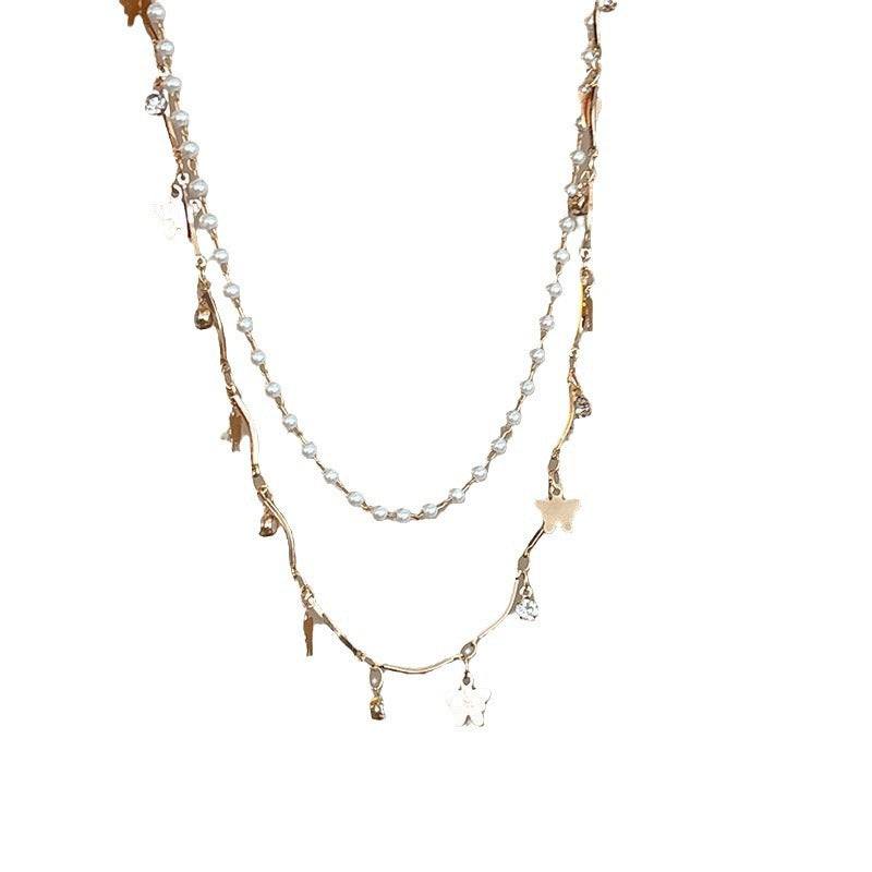 Layered Opal and Pearl Necklace Stornfield