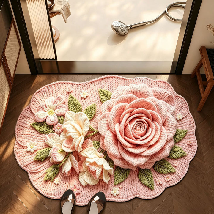 Floral Design Bathroom Mat Stornfield