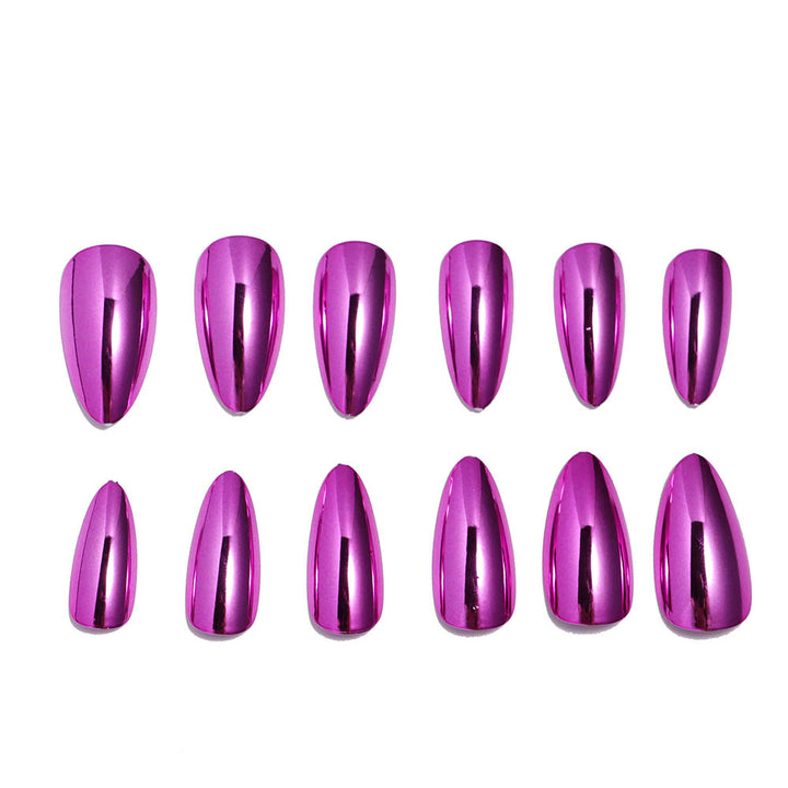 High-Shine Almond-Shaped Press-On Nail Set Stornfield