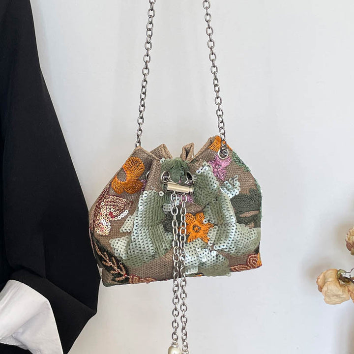 WoStylish Sequin Drawstring Clutch Purse Stornfield