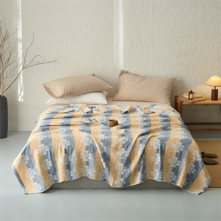 Lightweight Cotton Medallion Quilt Coverlet