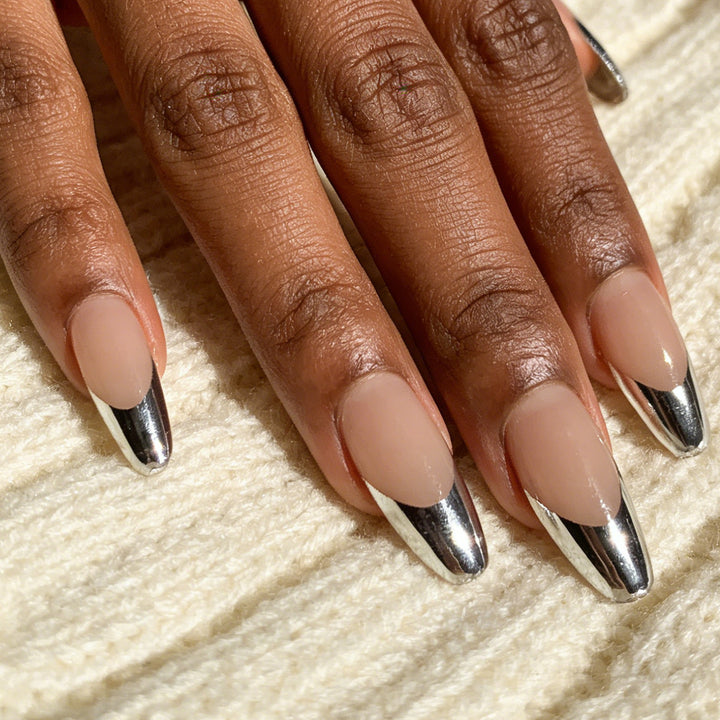 Long Stiletto Metallic Tip Press-On Nails Stornfield