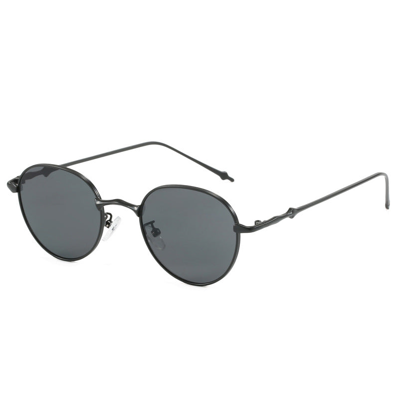 Ladies elegant round sunglasses with stylish metal frame Stornfield