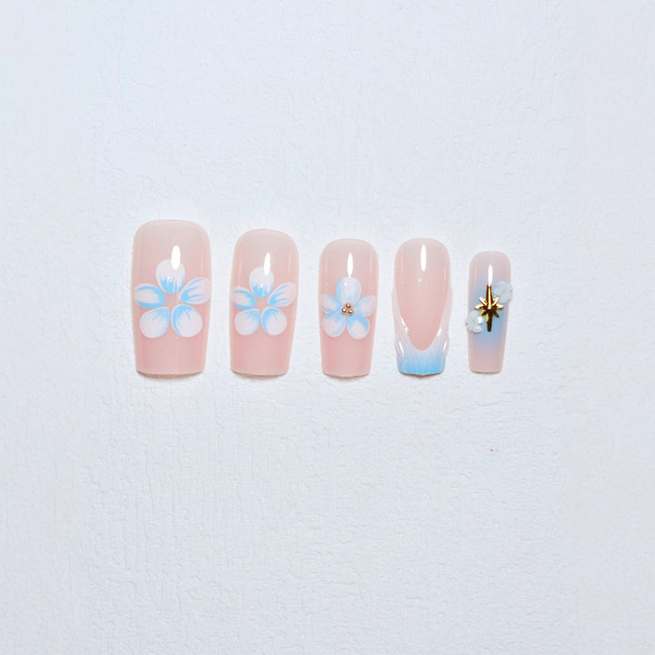 Floral-Embellished Nail Art Extensions Stornfield