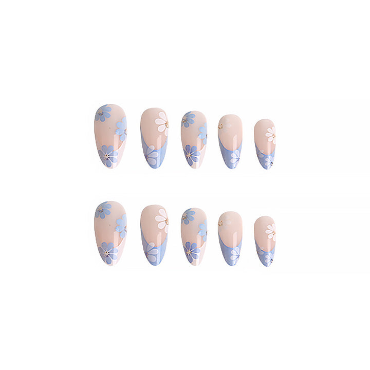 Artistic acrylic nails with flower design Stornfield