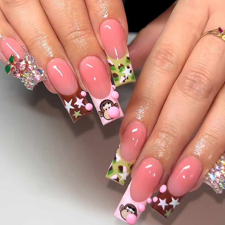 Artistic Cartoon-Themed Press-On Nails Stornfield