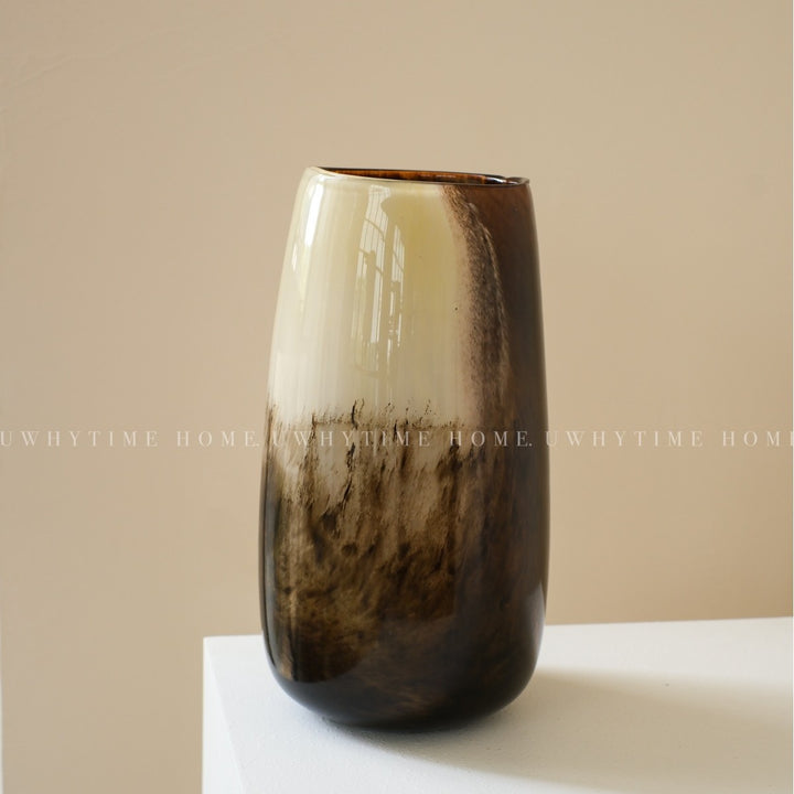 Contemporary Tall Handblown Gradient Glass Display Vase Stornfield