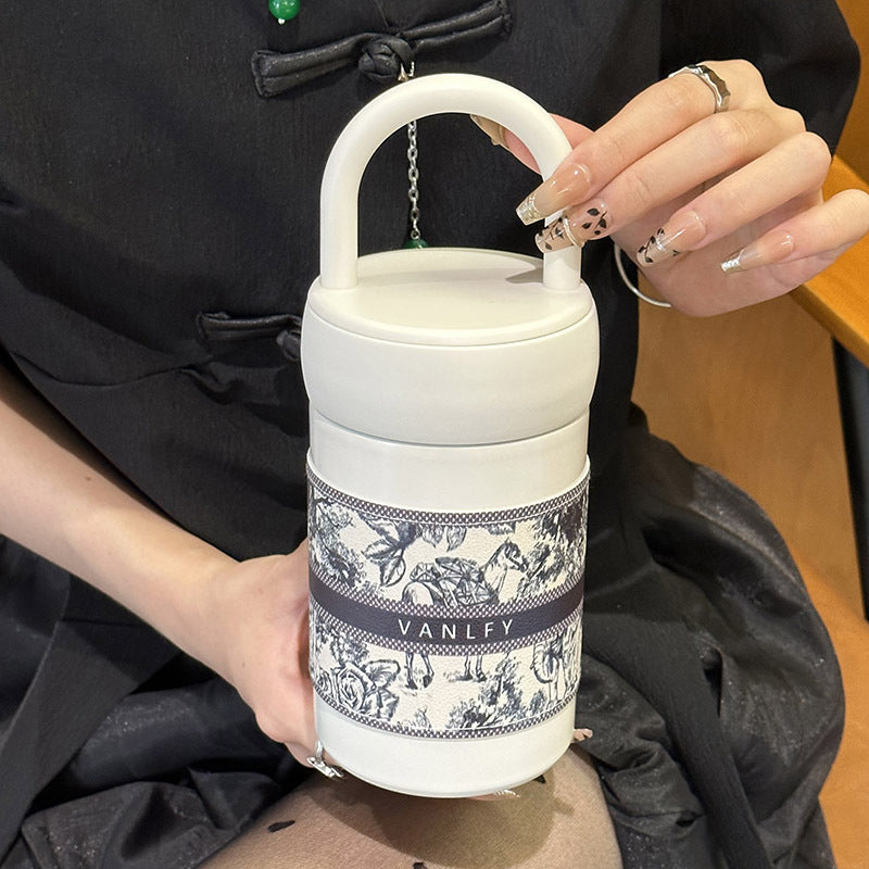 Women's stylish thermos cup with practical carrying handle Stornfield