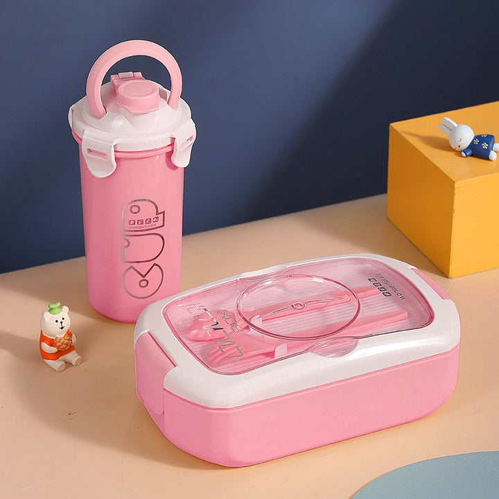 Portable Lunch Box with Integrated Water Bottle