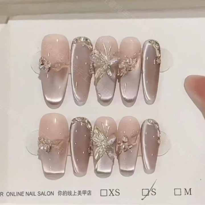 Elegant Decorative Press-On Nails Set Stornfield