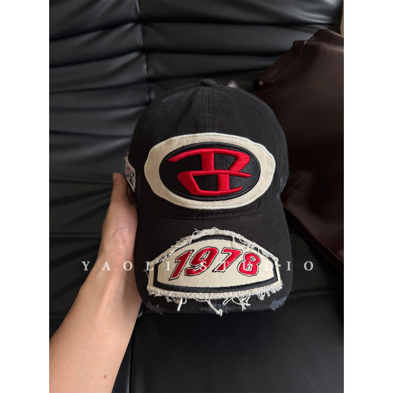 Men's Distressed Graphic Logo Baseball Cap Stornfield