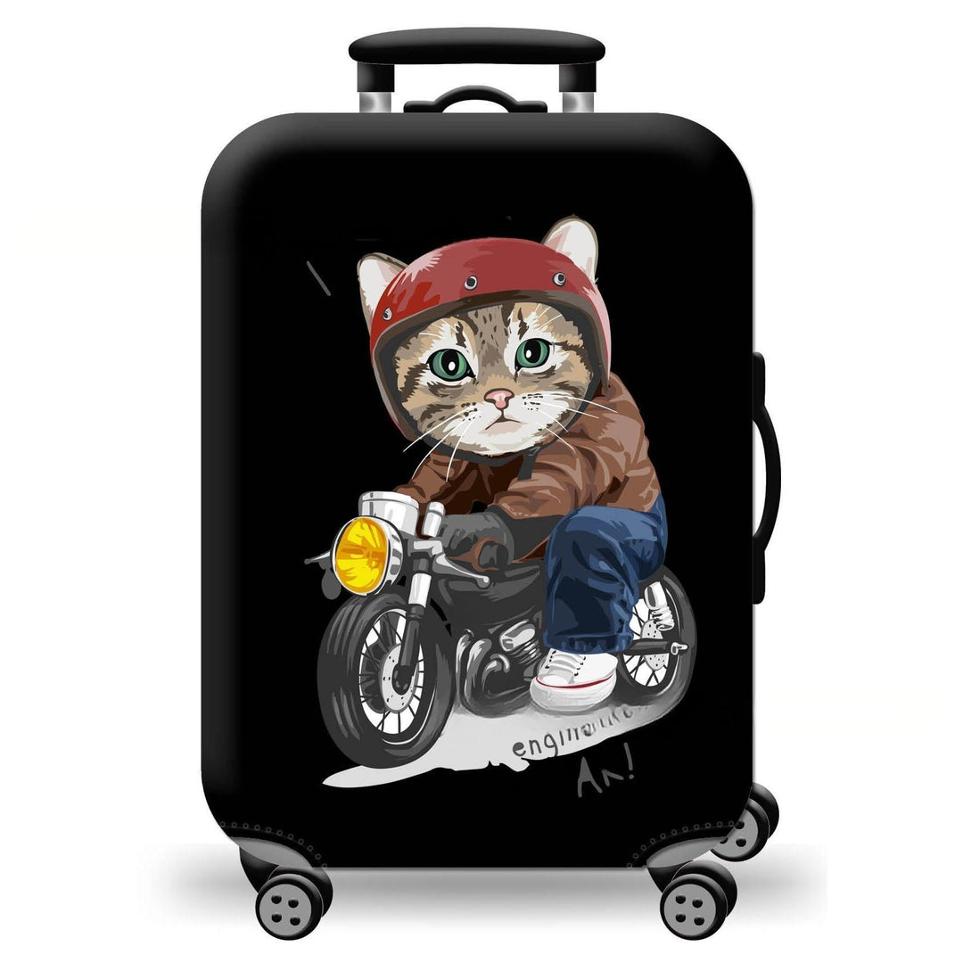 Unisex hard-shell suitcase with playful cat design Stornfield