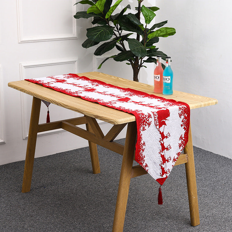 Festive table runner with reindeer motif Stornfield