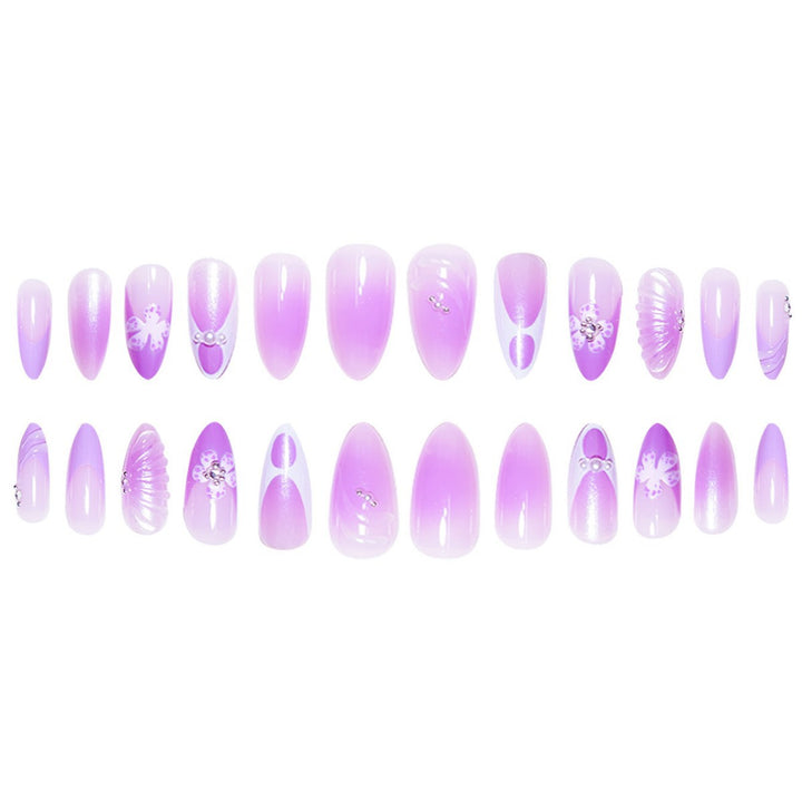 Artistic Floral Fantasy Press-On Nail Extensions Stornfield