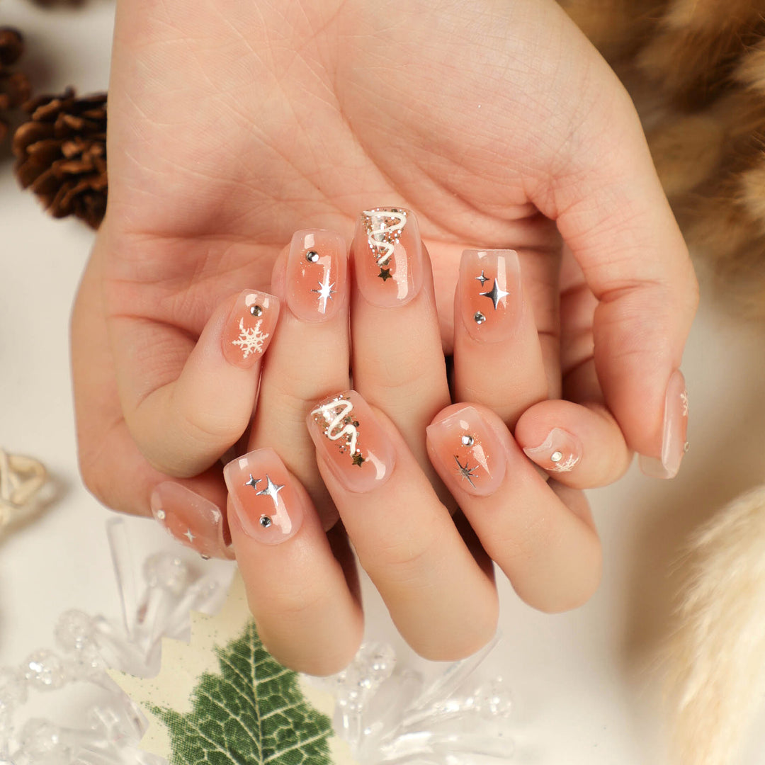 Artful Nail Extensions with Christmas Design Stornfield