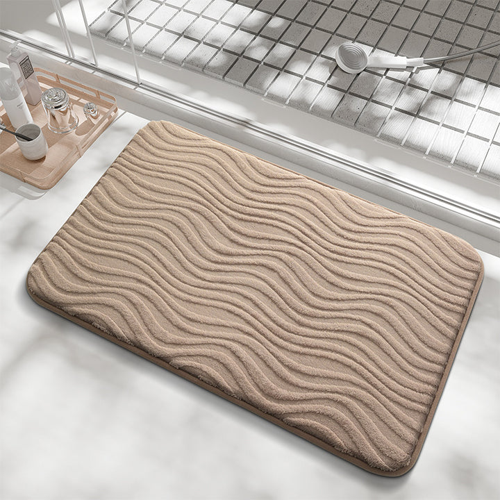 Luxurious Wavy Pattern Bath Mat
