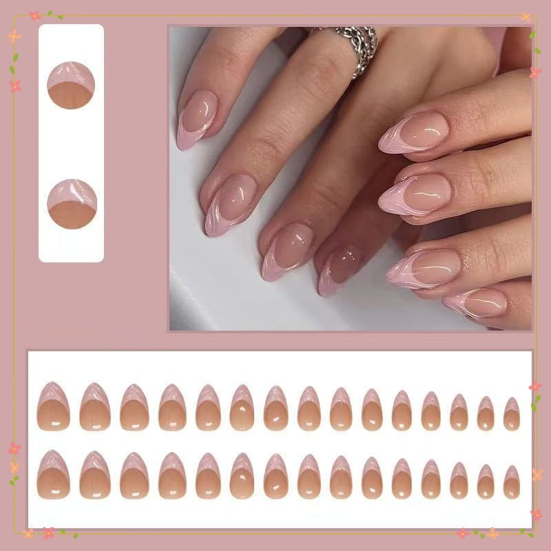 Elegant Nail Tips with French Design Stornfield
