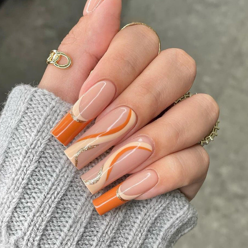 Artistic acrylic nails with elegant accents Stornfield