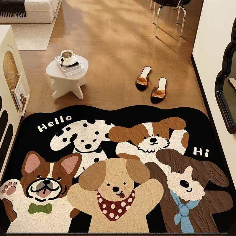 Playful Cat-Themed Welcome Mat