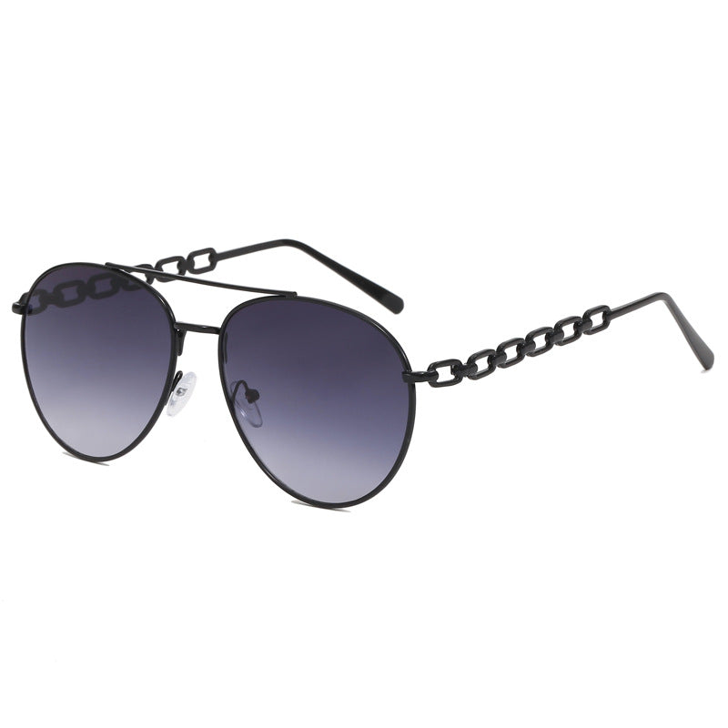 Women's Oversized Sunglasses with Fashionable Chain Frame Stornfield