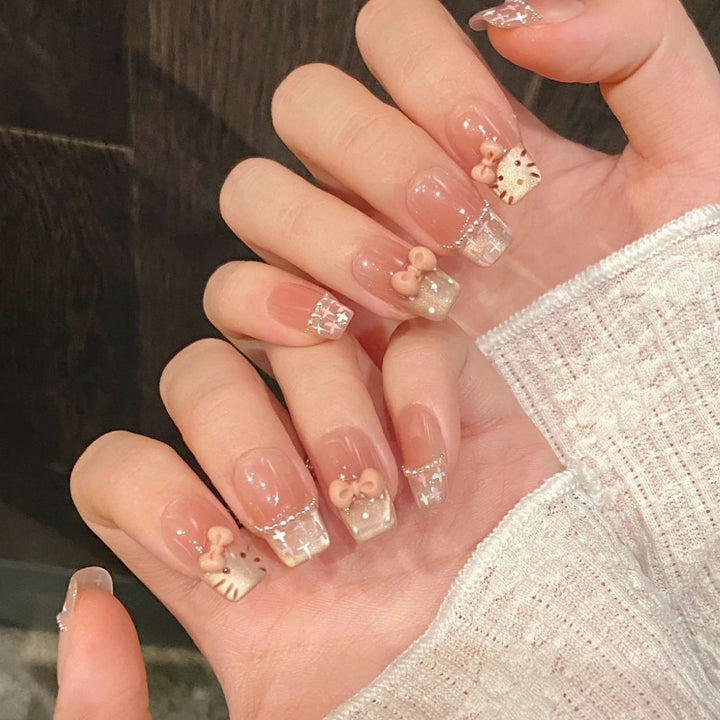 Glossy Gel Press-On Nail Set