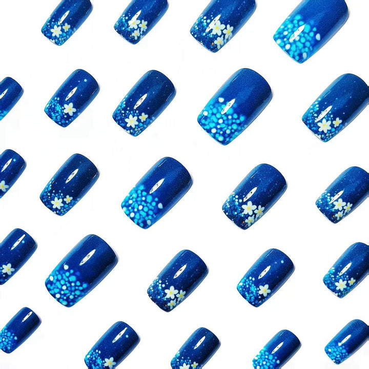 Artificial nails with glittering flower design Stornfield