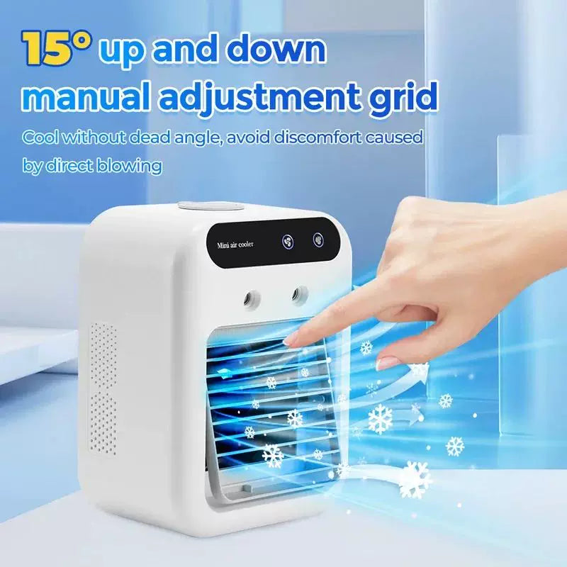 Unisex One Size USB-powered desktop vaporizer cold air cooler and air humidifier with refillable top-fill tank adjustable directional louvers quiet operation Stornfield