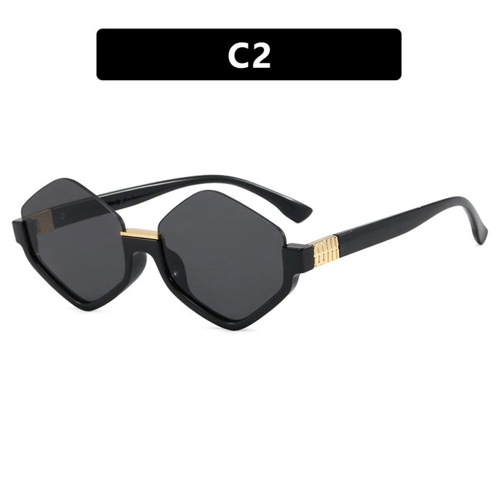Women's fashionable sunglasses with trendy hexagonal frame and protective lenses Stornfield