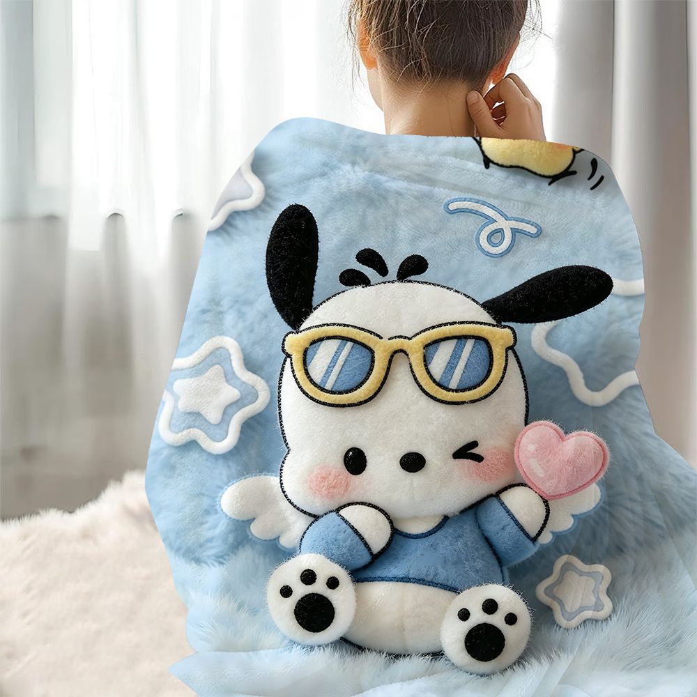 Cartoon-Themed Soft Plush Fleece Throw Blanket