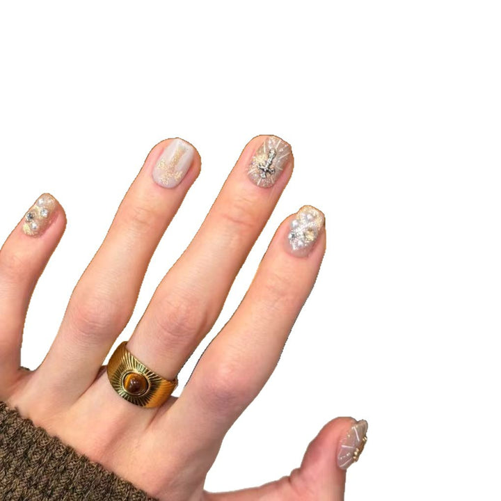 Artistic Crystal-Embellished Nail Art Set