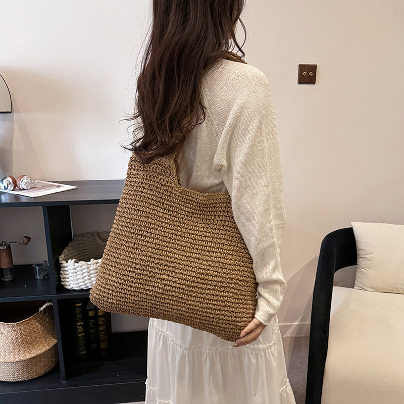 Handcrafted Natural Straw Tote