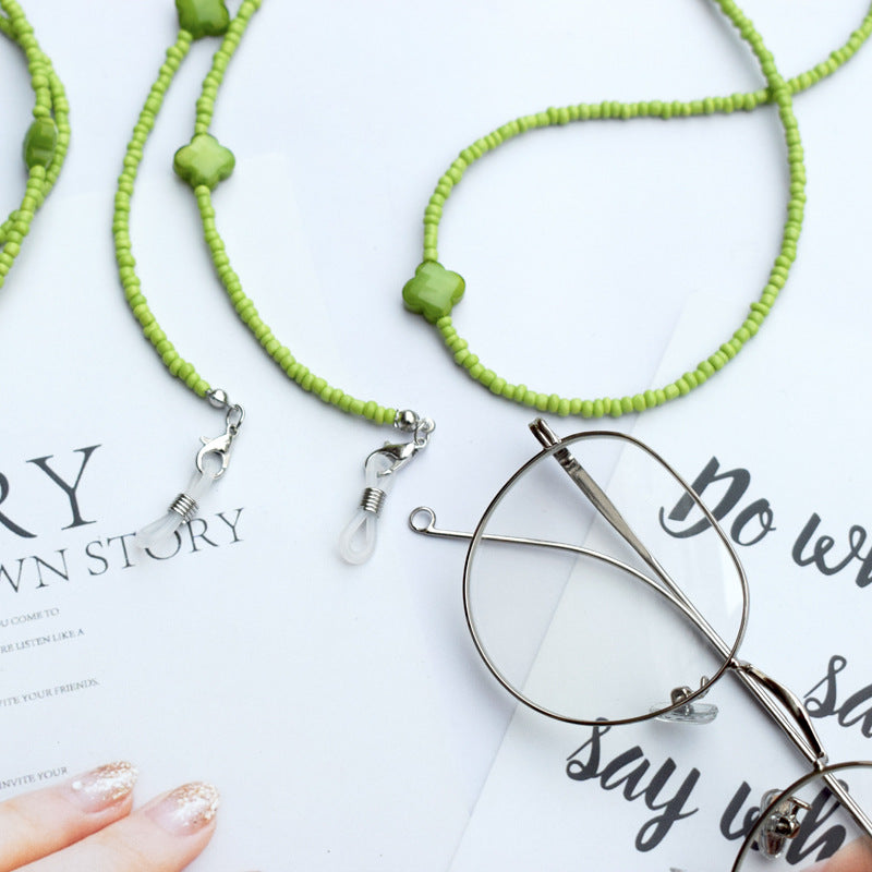 Beaded Eyewear Chain with Flower Accents Stornfield