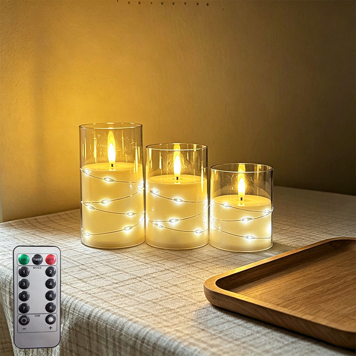 LED Scented Candle with Flame Effect Stornfield