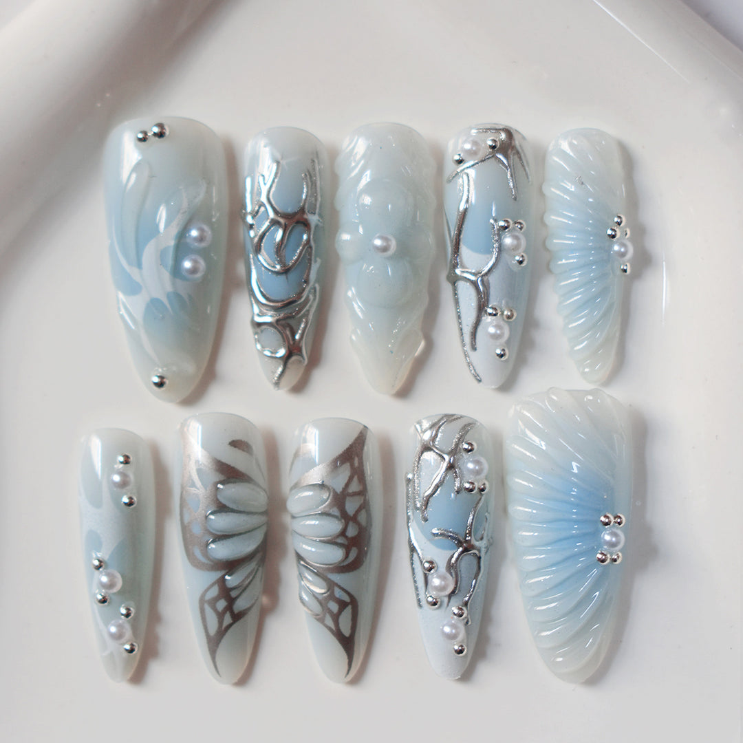 Artistic Press-On Nail Design Stornfield