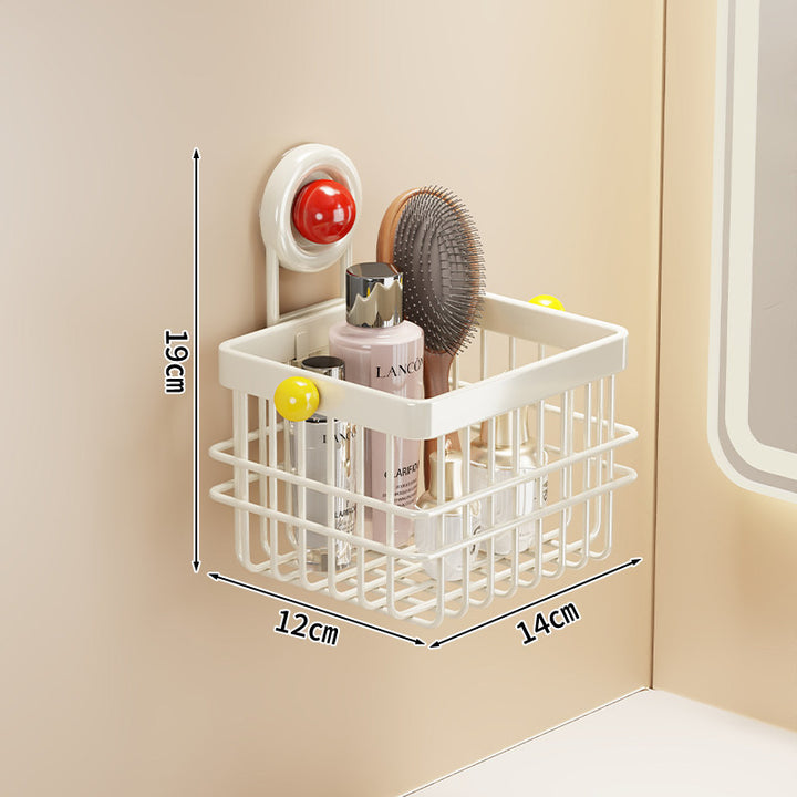 Suction-Mounted Ventilated Bathroom Shower Caddy Basket Organizer
