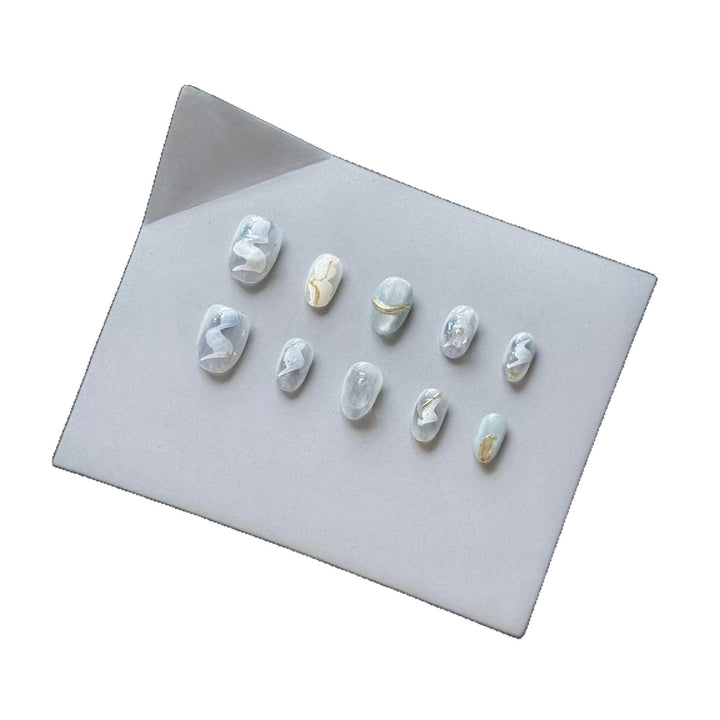 Sophisticated Marble Effect Press-On Nails Set