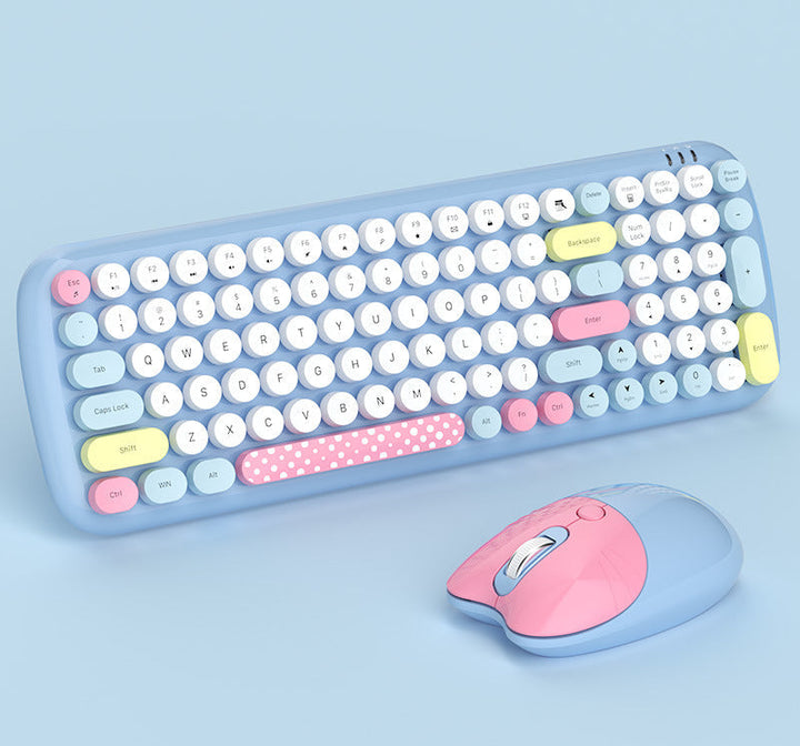 Retro-Inspired Wireless Keyboard and Mouse Set Stornfield