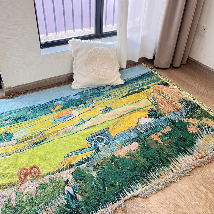 Artistic Nature-Themed Throw Blanket